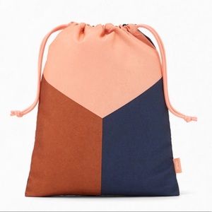 Ipsy Colorblock Drawstring Glam Cosmetic Pouch Bag